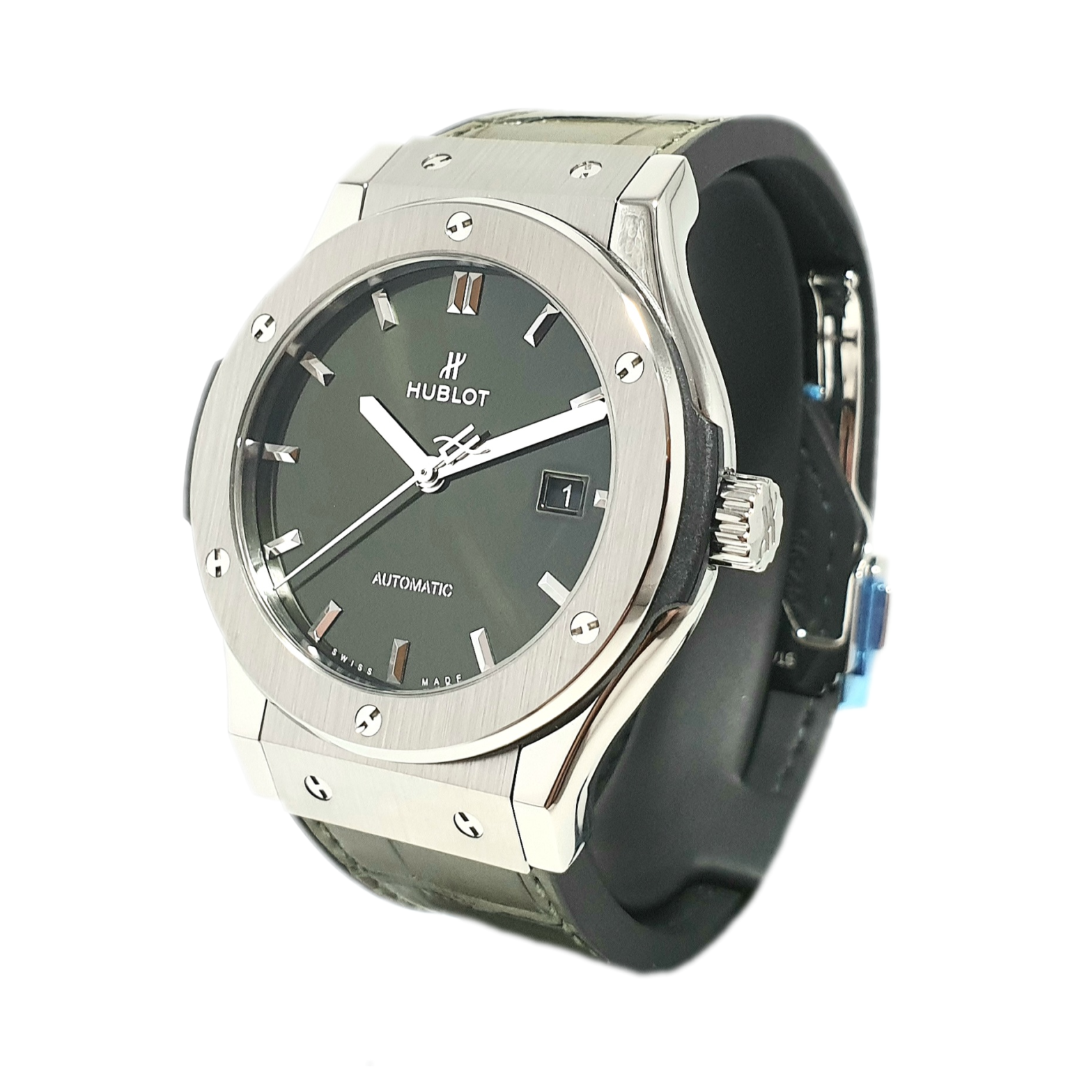 Hublot Men's Classic Fusion 42 mm Titanium Green Dial (New) LUXE